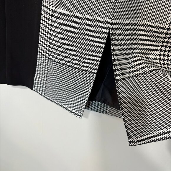 NWT H&M Sleeveless Midi Houndstooth-paneled Sheath Dress, Size 12 - Picture 9 of 15